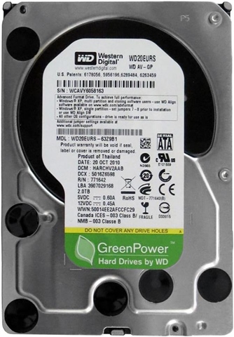 Western Digital WD20EZRX-00D8PB0 2TB SATA WCC4M3SH3X47